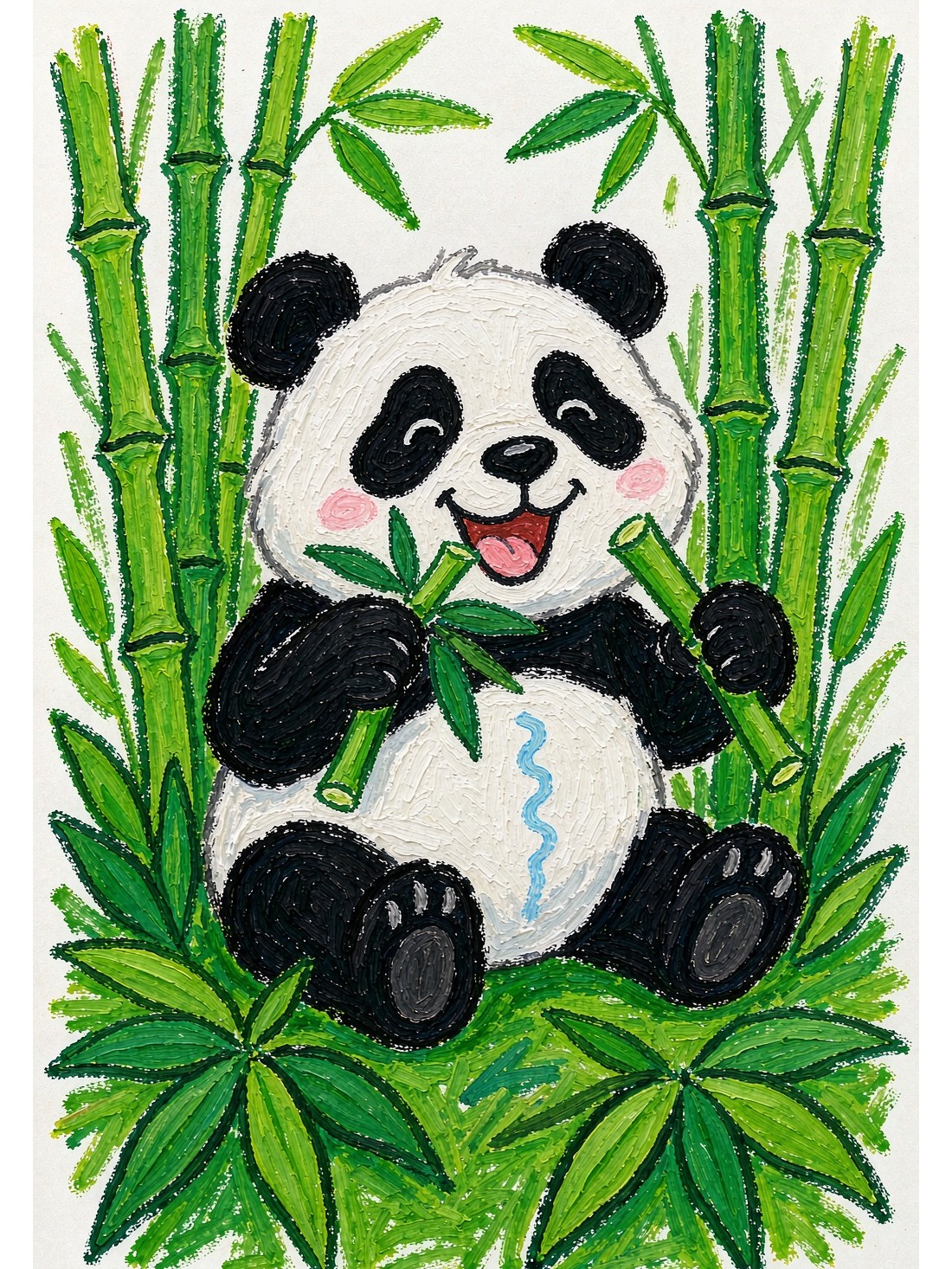 竹林裡的熊貓